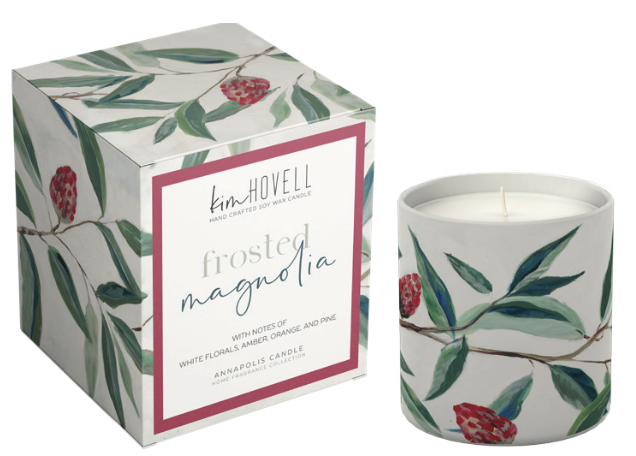 Frosted Magnolia Kim Hovell Collection Boxed Candl