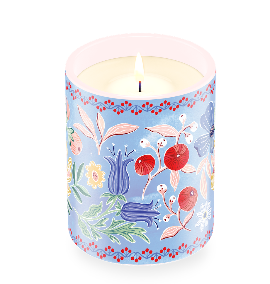 Night Bloomers Ceramic Candle - by Jill Labieniec