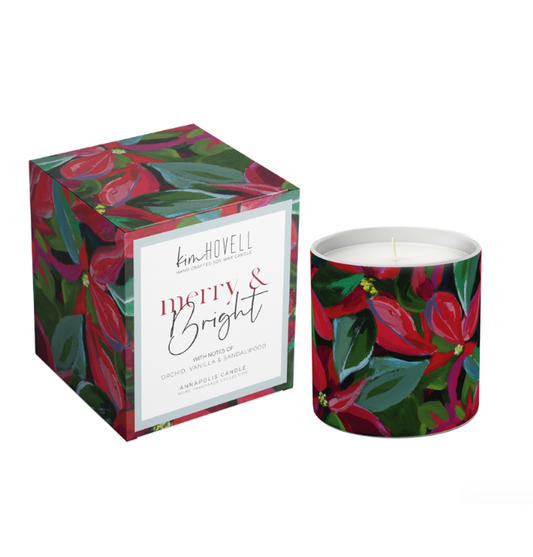 Merry and Bright Boxed Candle Kim Hovell