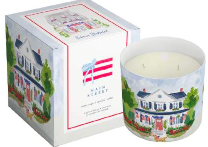 Main Street Boxed Candle - 2 Wick by Rebecca Illustrated