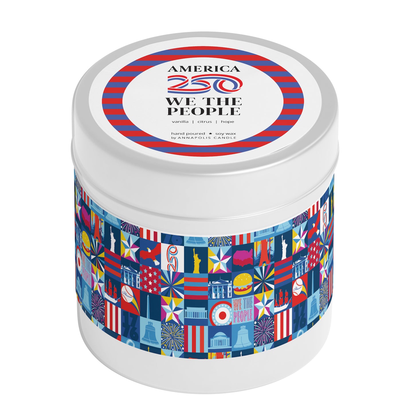 Patriotic Pop Candle Tin - America 250 Limited Edition