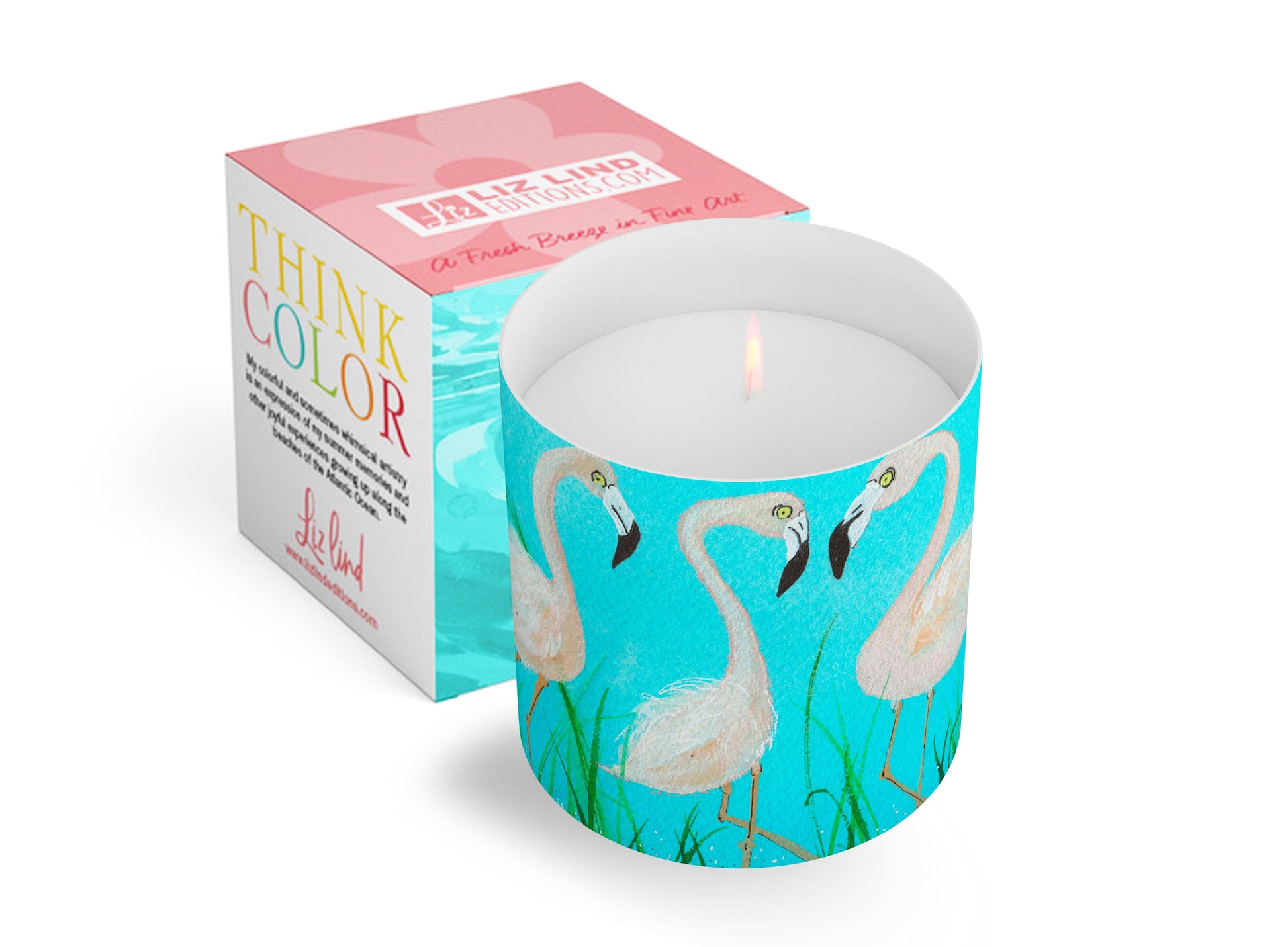Flamingos a Go-Go 8oz Boxed Candle