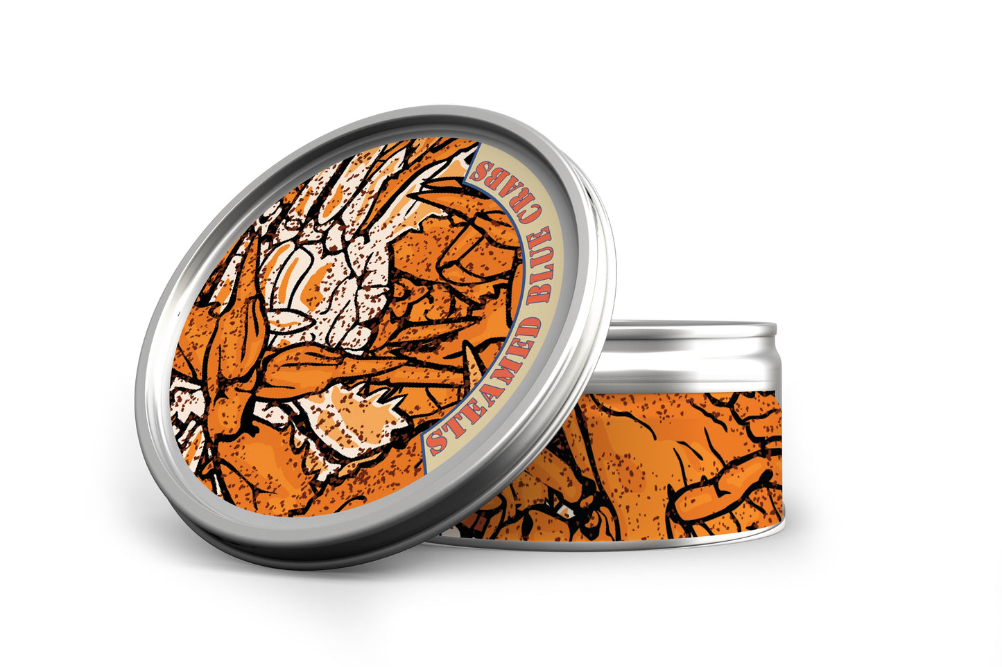 Steamed - Blue Crabs Design Travel Tin Candle