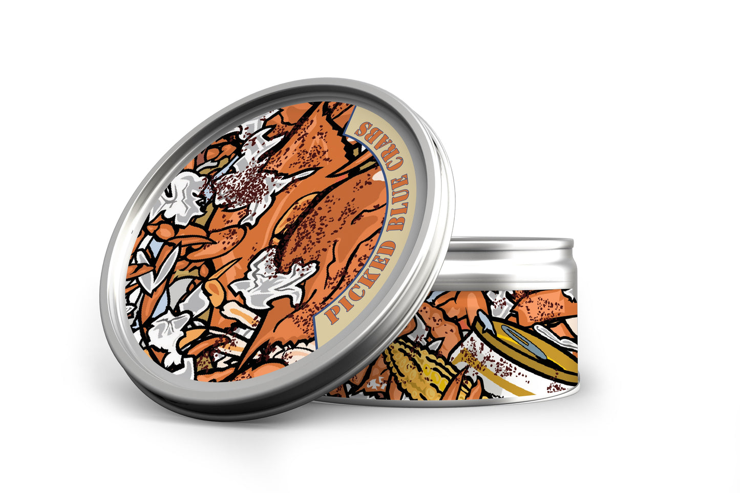 Picked - Blue Crabs Design Travel Tin Candle