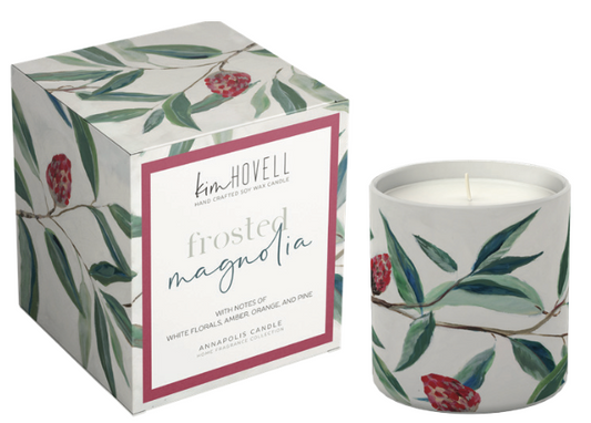 Frosted Magnolia Kim Hovell Collection Boxed Candl
