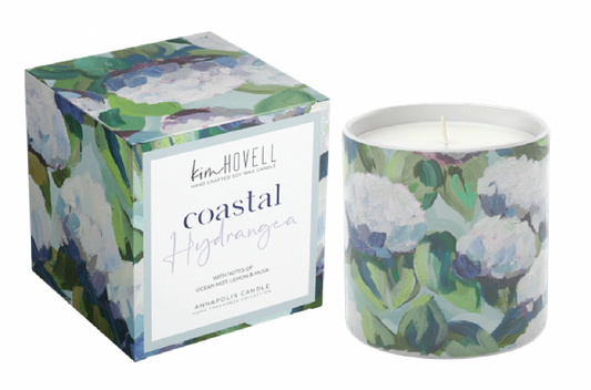 Coastal Hydrangea Boxed Candle Kim Hovell