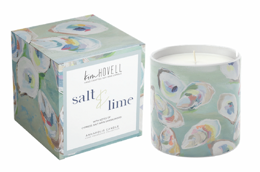 Salt and Lime Oyster Boxed Candle - Kim Hovell