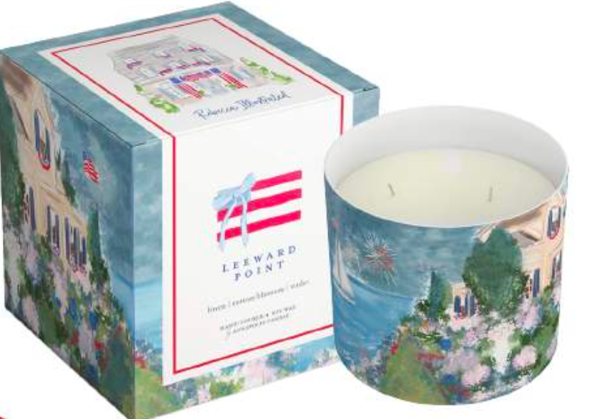 Leeward Point Boxes Candle - 2 Wick by Rebecca Illustrated