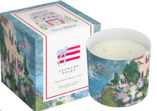 Leeward Point Boxes Candle - 2 Wick by Rebecca Illustrated
