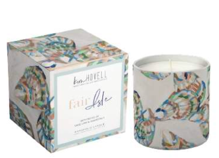 Fair Isle Boxed Candle by Kim Hovell