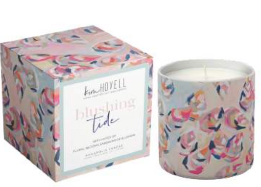 Blushing Tide Boxed Candle by Kim Hovell