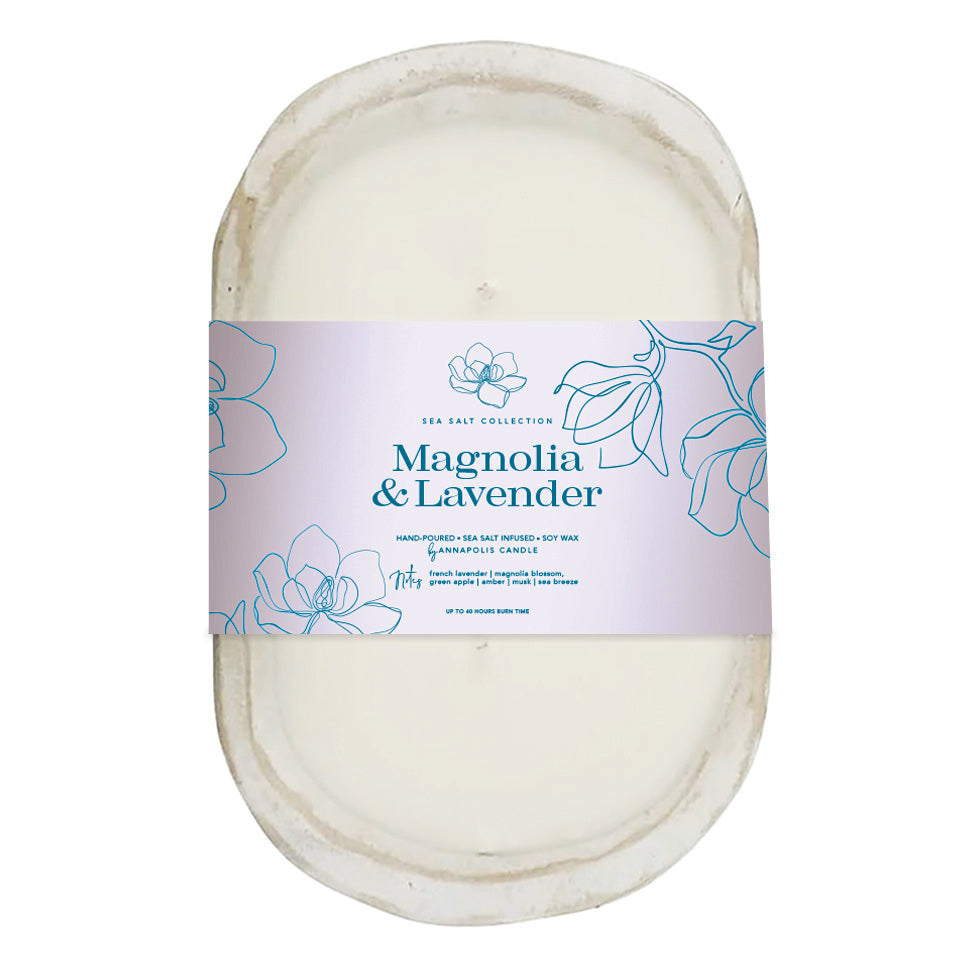Magnolia + Lavender Dough Bowl Candle