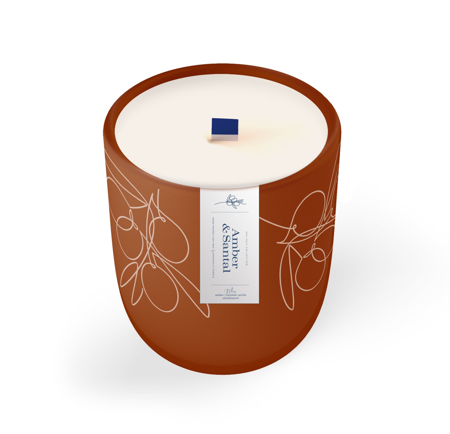 Amber + Santal Signature Wooden Wick Candle