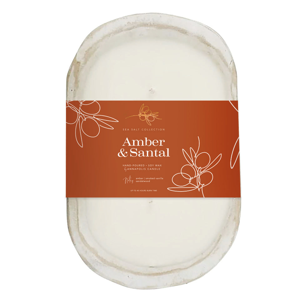 Amber + Santal Dough Bowl Candle