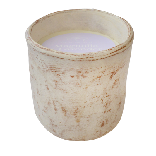 Magnolia + Lavender Clay Pot Candle