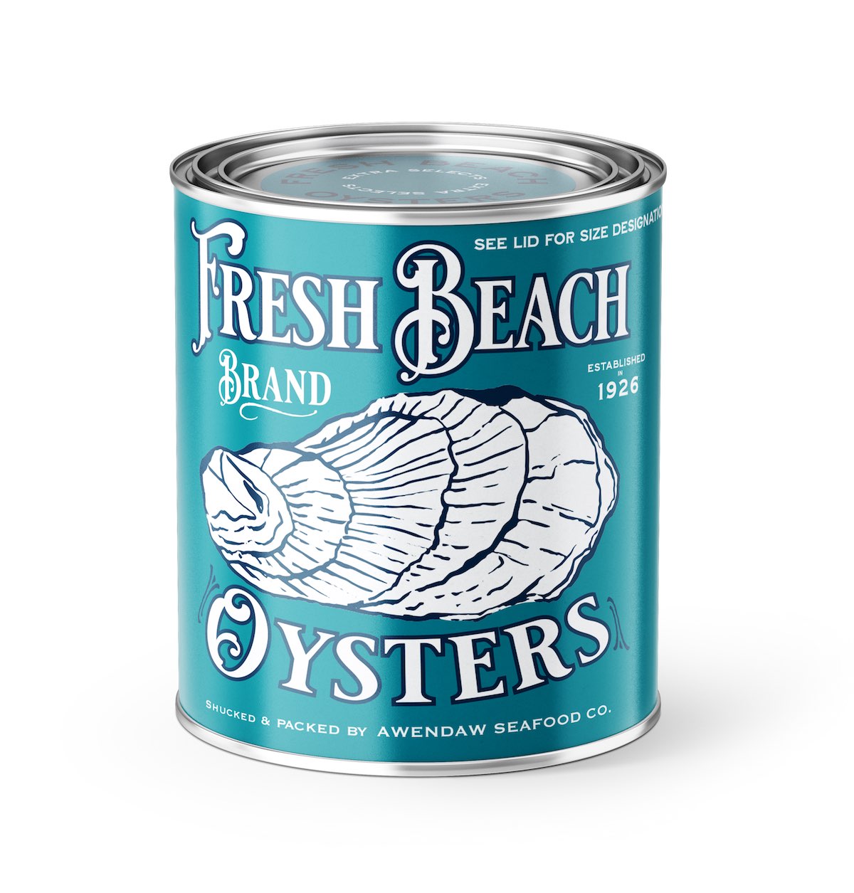 Fresh Beach Oysters Vintage Vintage Style Candle