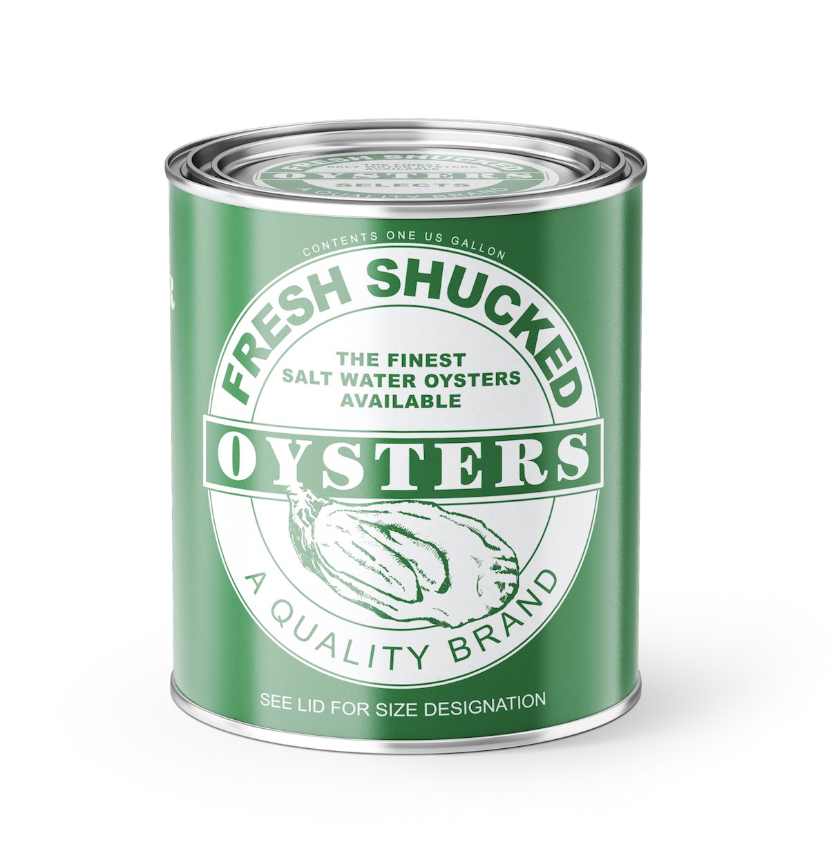 Fresh Shucked Oysters Vintage Style Candle